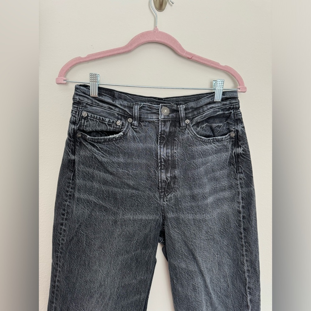 American eagle baggy straight leg jeans black distressed - Picture 6 of 10